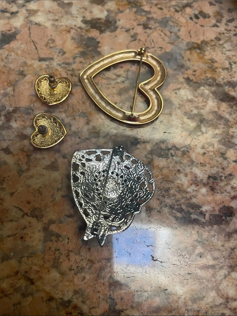 Lot of valentines pins and earrings